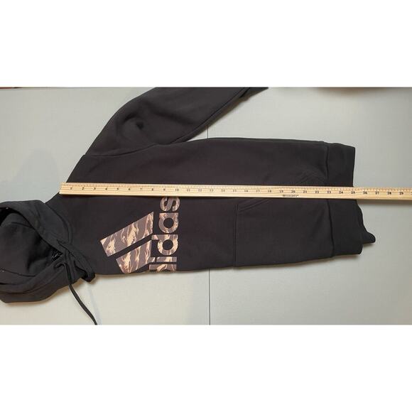 Adidas Women's Drawstring Hoodie Long Sleeve Sweatshirt in Black‎ Size M NWOT - Picture 4 of 7